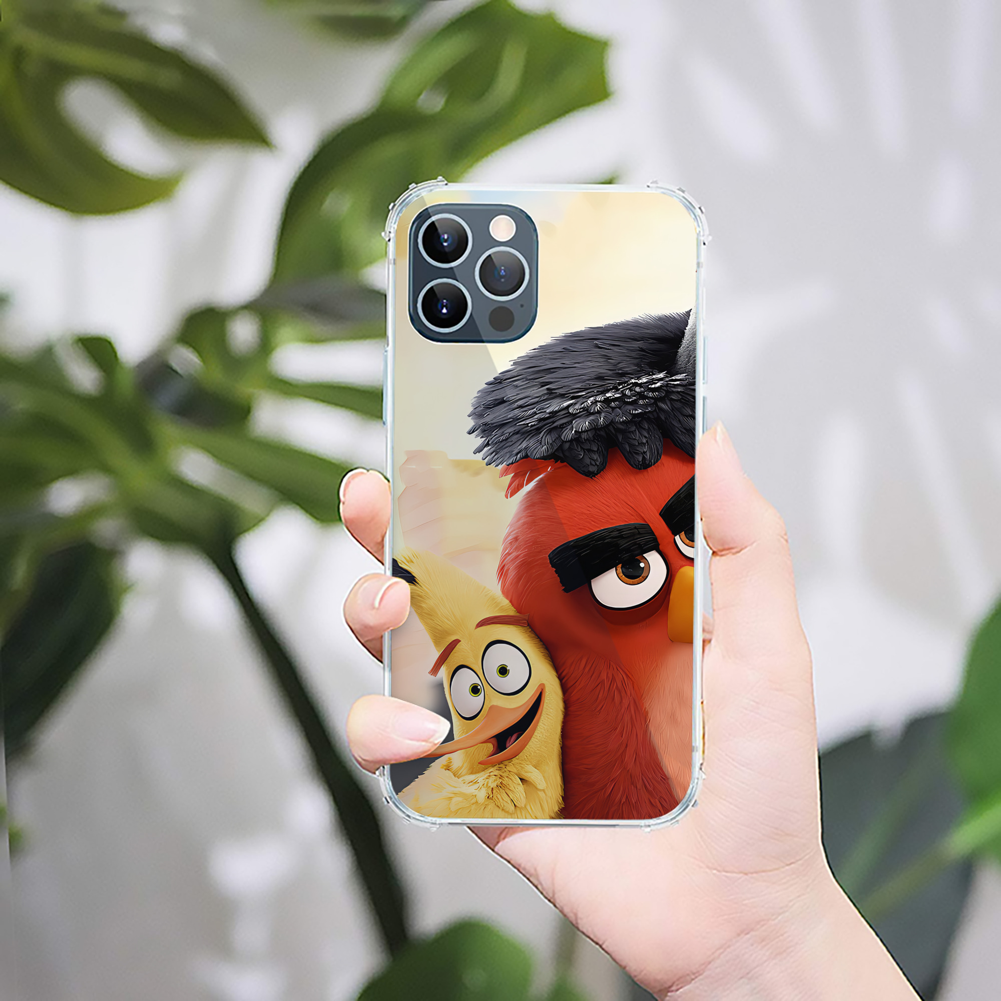 （画像用） Angry Birds アングリーバード 【iPhone 12シリーズ対応】透明スマホケース（クリアソフトケース）